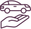 car in a hand icon